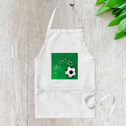 Soccer Africa Bold Green Football スタンダードエプロン