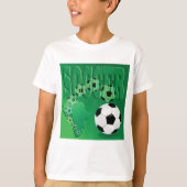 Soccer Africa Bold Green Football Tシャツ (正面)