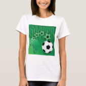Soccer Africa Bold Green Football Tシャツ (正面)