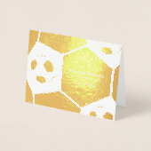 Soccer athlete graduation party gold 箔カード (正面)