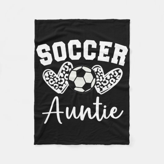Soccer Auntie Matching Family Soccer  フリースブランケット (正面)