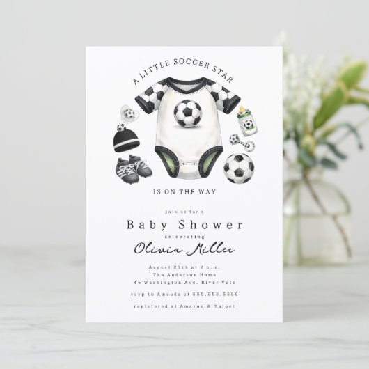 Soccer Baby Shower Invitation 招待状 (スタンド正面)