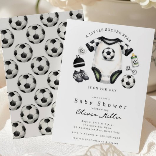 Soccer Baby Shower Invitation 招待状