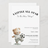 Soccer Baby Shower Invitation | A Little All-Star 招待状 (正面/裏面)