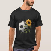 Soccer ball and sunflower tシャツ (正面)