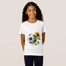 Soccer ball and sunflower tシャツ