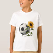 Soccer ball and sunflower tシャツ (正面)