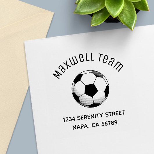 Soccer Ball Arch Family Address セルフインキングスタンプ