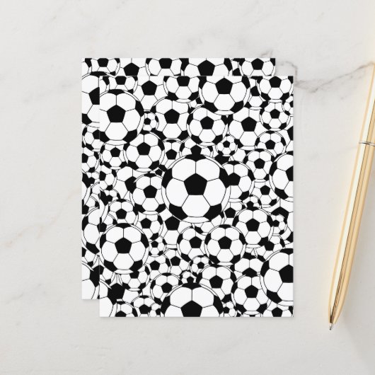 Soccer Ball Background Scrapbook Paper Football (正面/裏面インサイチュ)