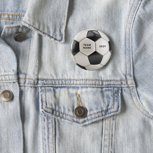 Soccer Ball Button Pin | Custom Team Name Buttons 缶バッジ (インサイチュ)
