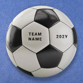 Soccer Ball Button Pin | Custom Team Name Buttons 缶バッジ