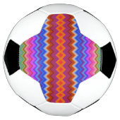 Soccer ball design with a colorful zigzag pattern サッカーボール (回転)