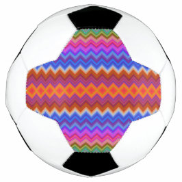 Soccer ball design with a colorful zigzag pattern サッカーボール