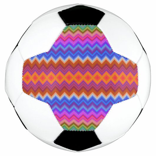 Soccer ball design with a colorful zigzag pattern サッカーボール (正面)