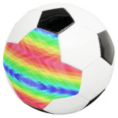 Soccer ball featuring a vibrant rainbow geometric  サッカーボール (3/4)
