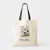 Soccer Ball Football Add Your Name Personalized トートバッグ (正面)