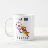 Soccer Ball Funny Goalie Keeper Quote  コーヒーマグカップ (左)