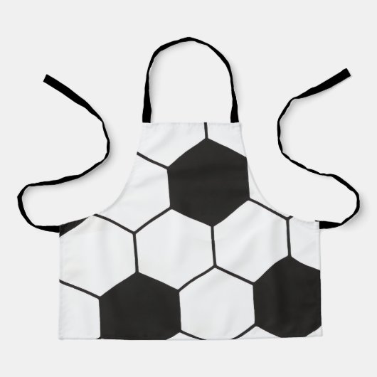 Soccer Ball Inspired Pattern Geometric Print  エプロン (正面)