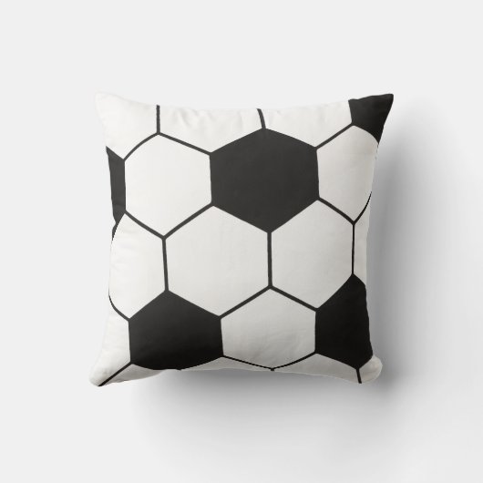Soccer Ball Inspired Pattern Geometric Print クッション (裏面)