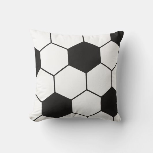 Soccer Ball Inspired Pattern Geometric Print  クッション (正面)