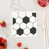 Soccer Ball Inspired Pattern Geometric Print  スタンダードカクテルナプキン (インサイチュ)