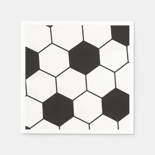 Soccer Ball Inspired Pattern Geometric Print  スタンダードカクテルナプキン (正面)