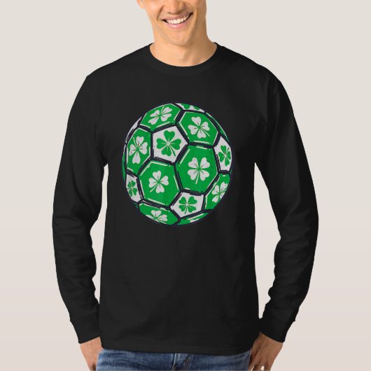 Soccer Ball Ireland Shamrock Irish St Patricks Day Tシャツ (正面)