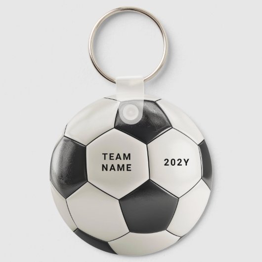 Soccer Ball Keychain | Personalized Team Name Year キーホルダー (正面)