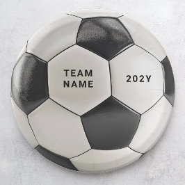 Soccer Ball Paper Plate | Team Name Party Plates ペーパープレート