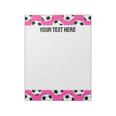 Soccer Ball Pattern Pink ノートパッド (回転)