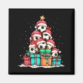 Soccer Ball Player Le Christmas Tree Xmas Long Sle マグネット (正面)