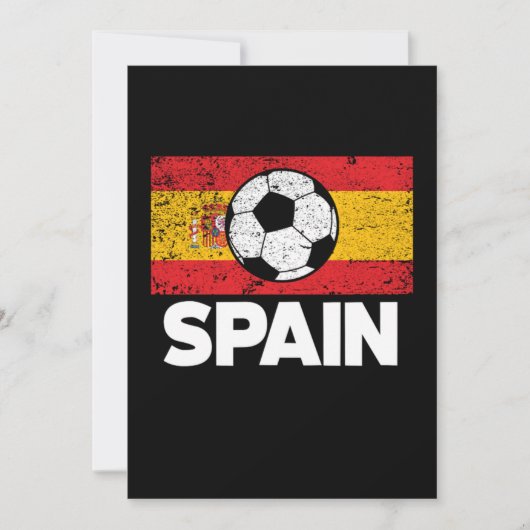 Soccer Ball Spain Flag Football Player 2021 Gift 招待状 (正面)