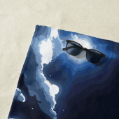 Soccer Ball Stadium Night Scene ビーチタオル (インサイチュ)