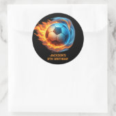 Soccer Ball Theme Sports Birthday ラウンドシール (バッグ)