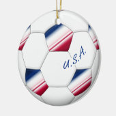 Soccer ball "U.S.A.". Balón de Fútbol de E.E.U.U. セラミックオーナメント (左)