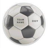 Soccer Ball Vinyl Sticker | Personalized Team Name シール (正面)