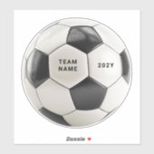 Soccer Ball Vinyl Sticker | Personalized Team Name シール (シート)