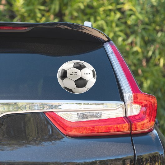 Soccer Ball Vinyl Sticker | Personalized Team Name シール (車体側面)