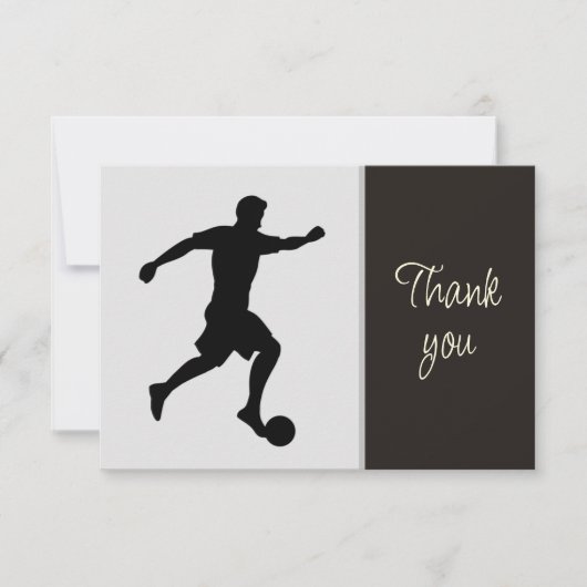 Soccer Ball Volunteer Helper Thank You サンキューカード (正面)