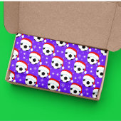 Soccer Ball Wearing Santa's Hat & Snowflakes 薄葉紙