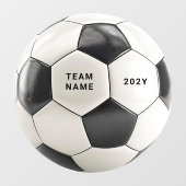 Soccer Ball Window Cling | Team Name Vinyl Decal ウィンドウサイン (シート)