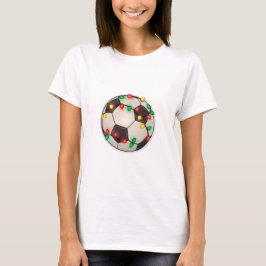 Soccer Ball with Christmas Lights Tシャツ