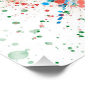 Soccer Ball with Colorful Paint Splatter フォトプリント (角)