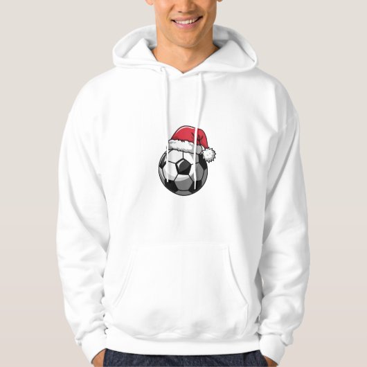 Soccer Ball with Santa Hat パーカ (正面)