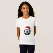 Soccer Ball with Santa Hat Tシャツ (正面フル)
