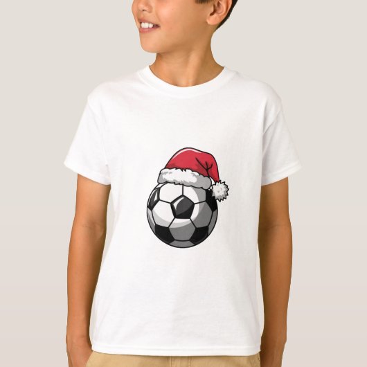 Soccer Ball with Santa Hat Tシャツ (正面)