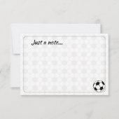 Soccer Balls Black and White Custom Just a Note ノートカード (正面)