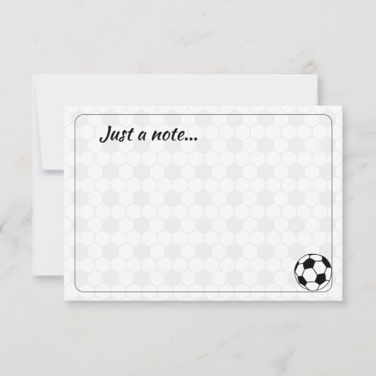 Soccer Balls Black and White Custom Just a Note ノートカード (正面)