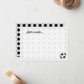 Soccer Balls Black and White Custom Just a Note ノートカード (正面/裏面インサイチュ)