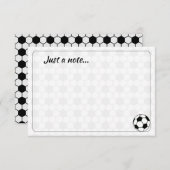 Soccer Balls Black and White Custom Just a Note ノートカード (正面/裏面)